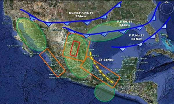 En todo el estado, alerta gris por mal tiempo.