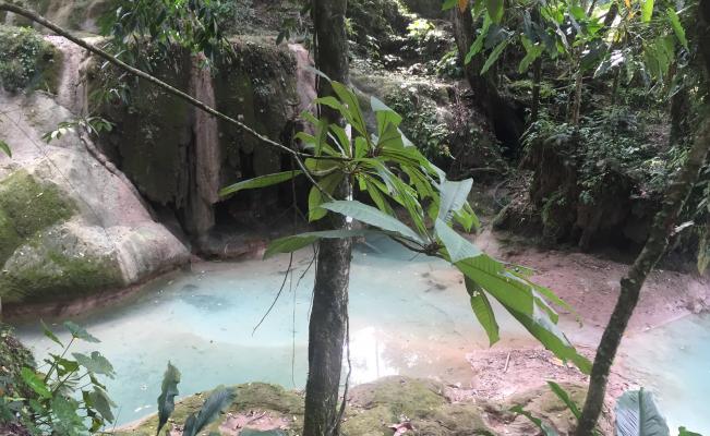 Otra vez secas las cascadas de Agua Azul.