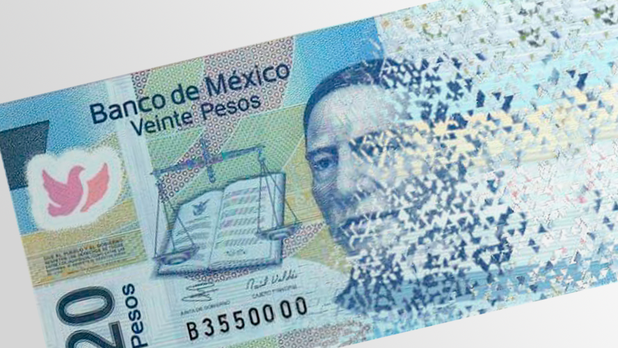 Desaparecerá el billete de 20 pesos