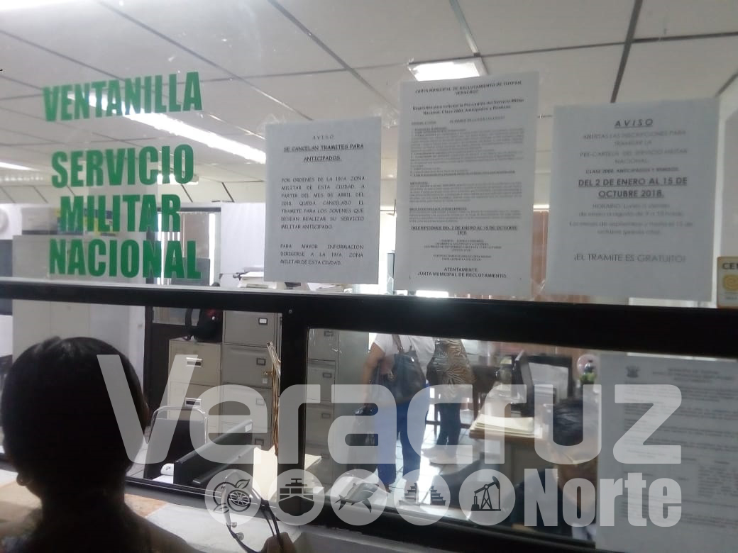 En marcha nuevamente mesa de reclutamiento de Servicio Militar Tuxpan