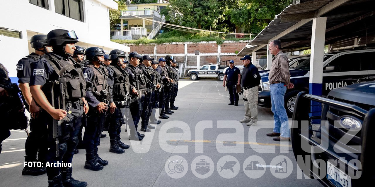 Filtro antidoping a Policías Municipales en Tuxpan