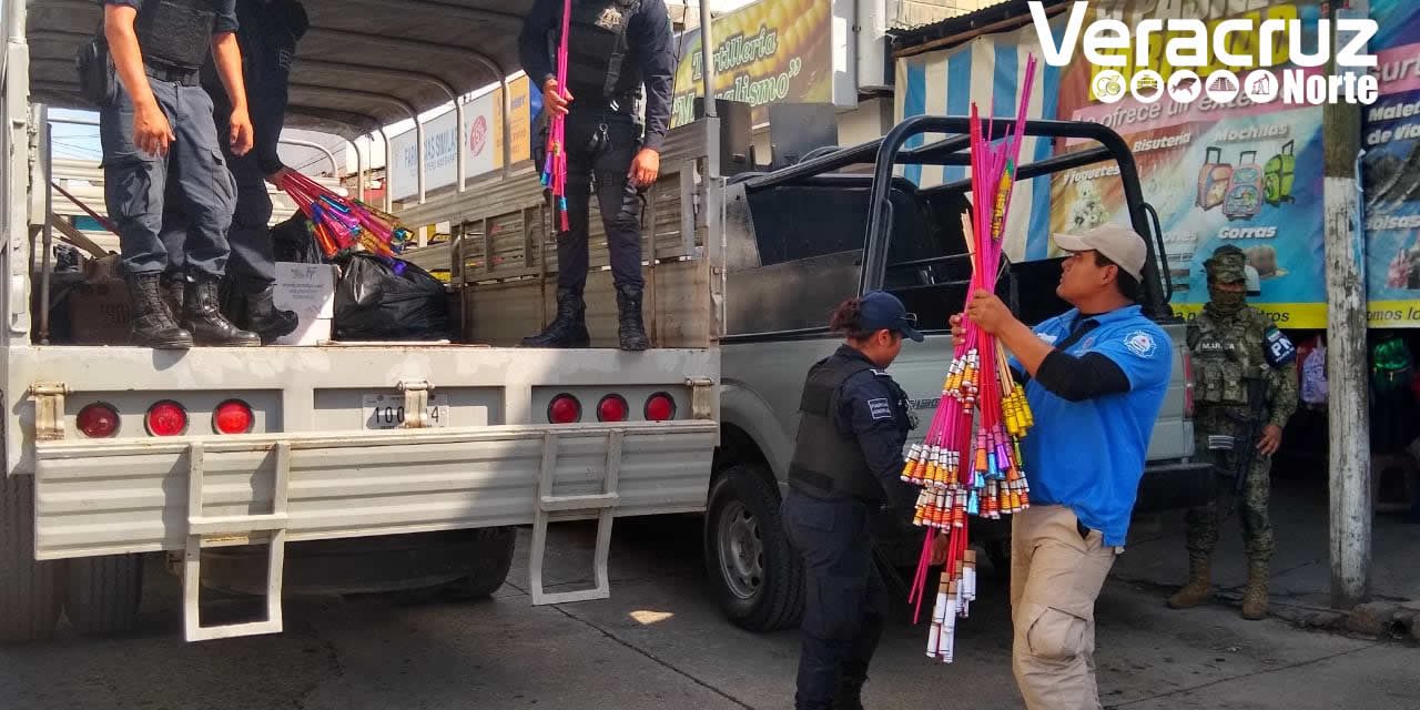 Decomisan alrededor de 400 kilos de material pirotécnico