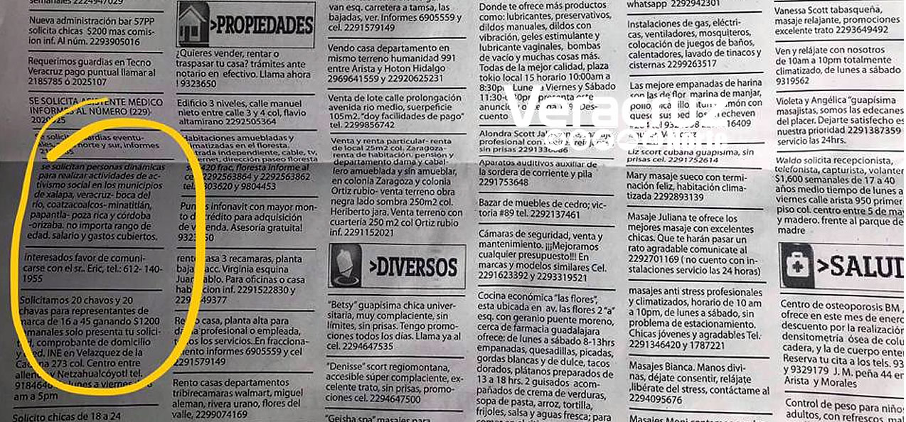 Número celular de secretario de gobierno de Veracruz es usado para contratar “activistas sociales”