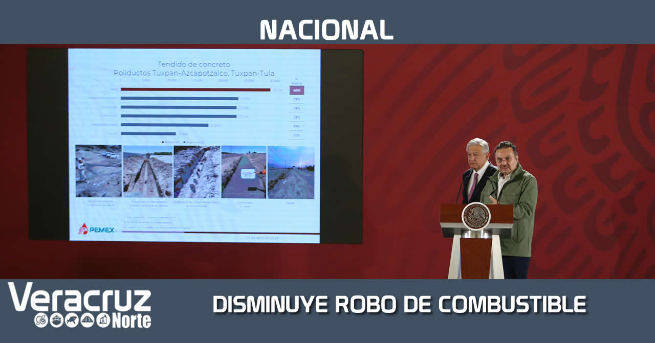 DISMINUYE 95 POR CIENTO EL ROBO DE COMBUSTIBLE EN MÉXICO E INCREMENTA PRODUCCIÓN DE CRUDO
