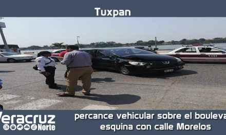 Percance vehicular sobre el boulevard