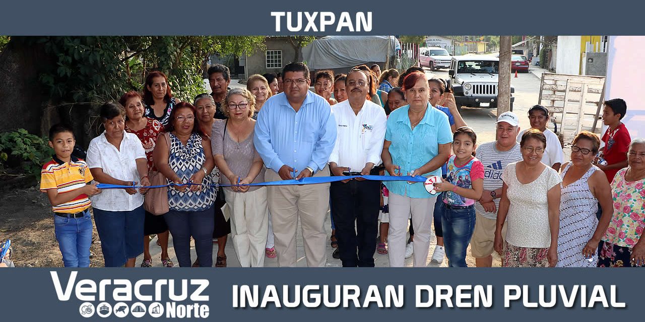 Inauguración de dren pluvial y se anuncia segunda etapa