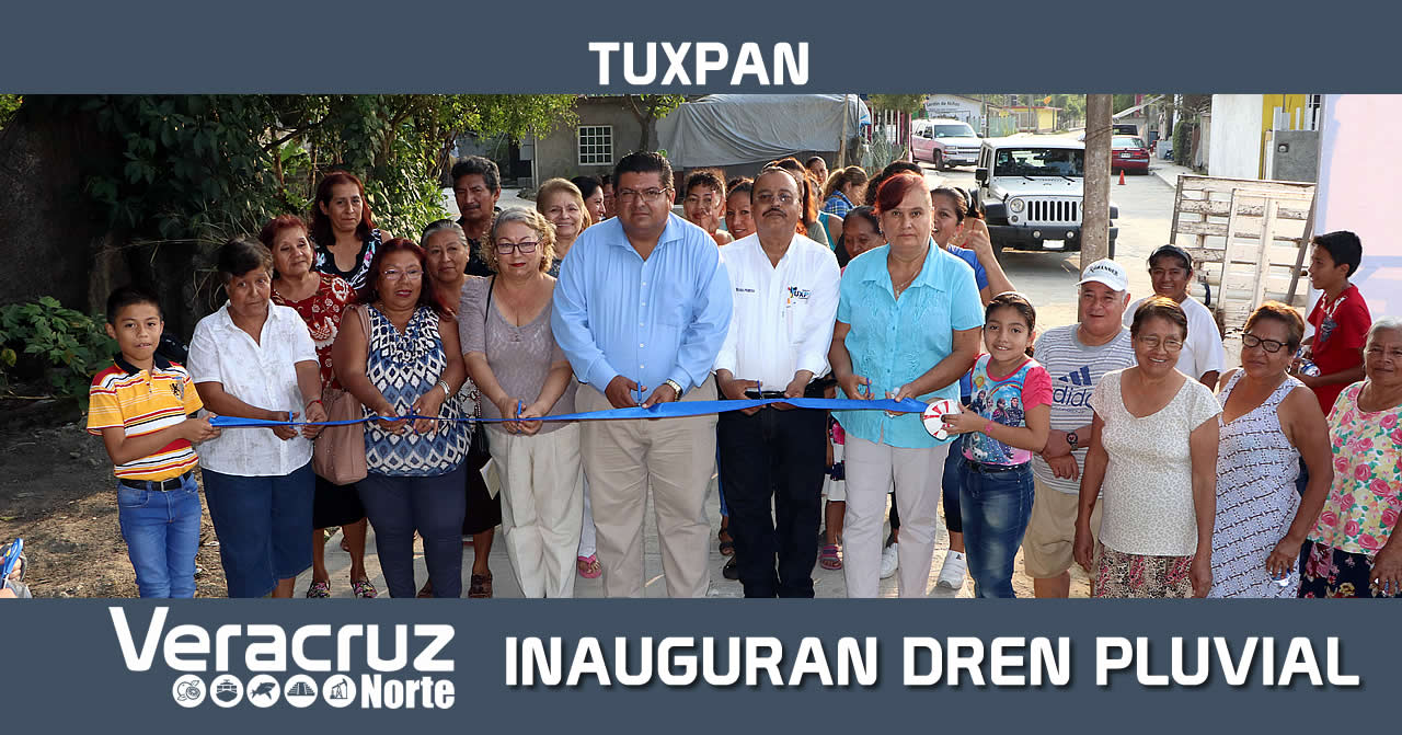 Inauguración de dren pluvial y se anuncia segunda etapa