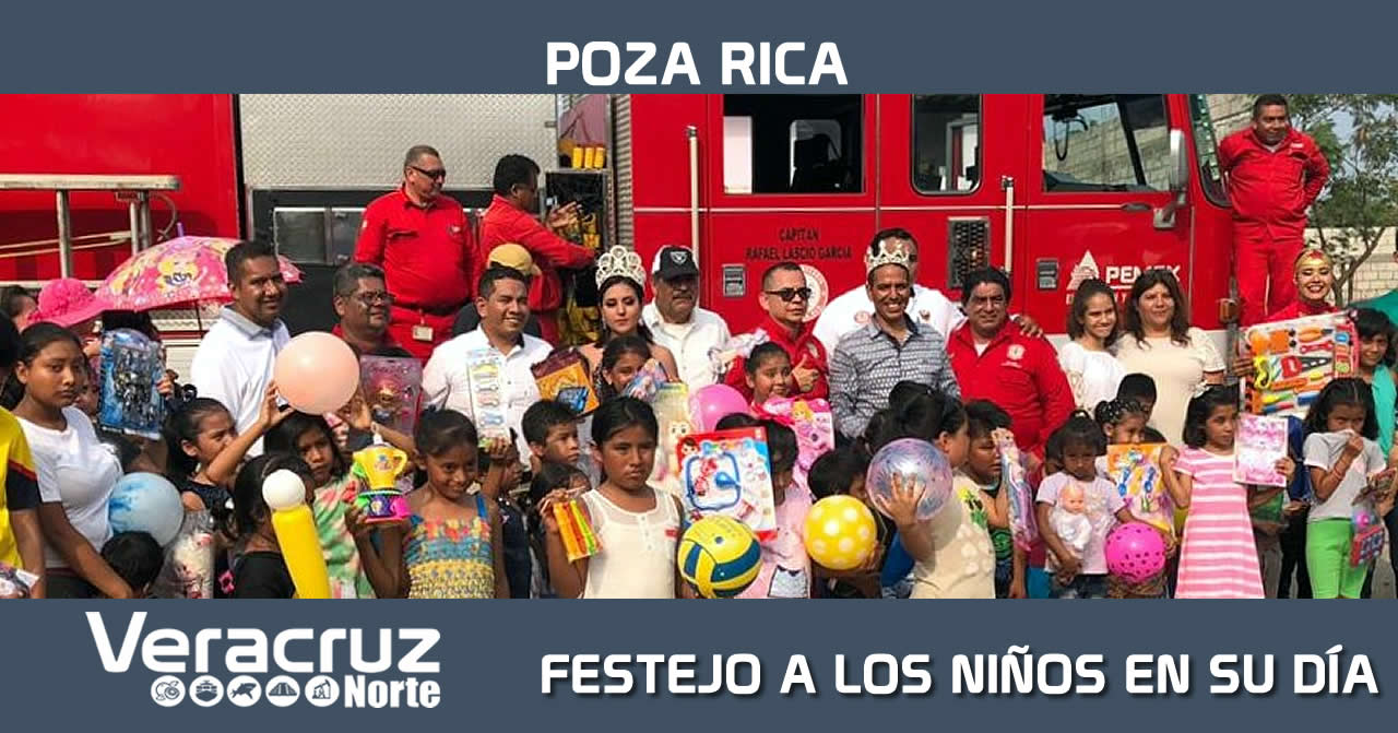 FESTEJÓ CONTRAINCENDIO DE PEMEX A LOS NIÑOS EN SU DÍA