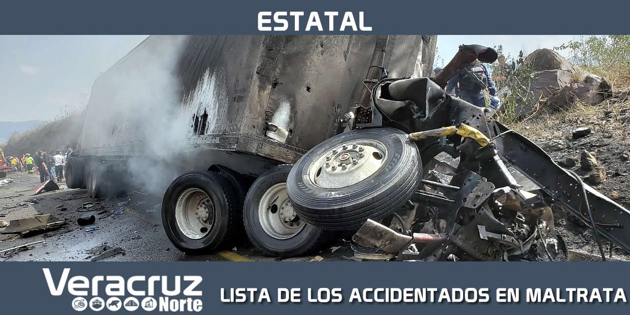 LISTA DE LOS ACCIDENTADOS EN MALTRATA