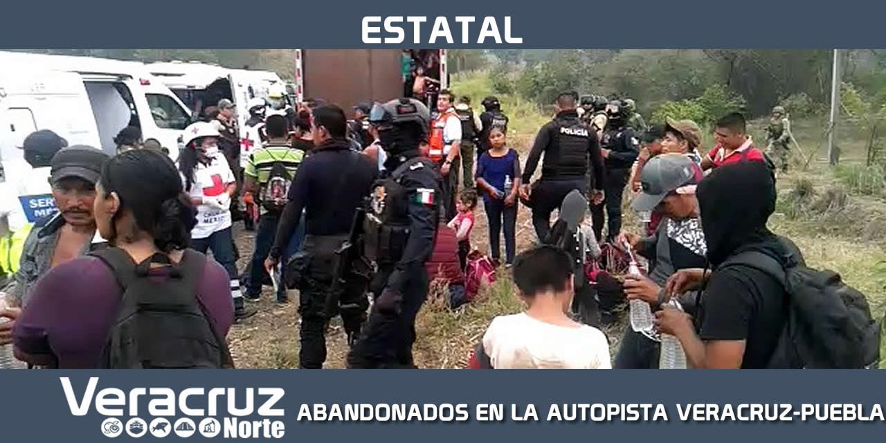 MIGRANTES ABANDONADOS A UN COSTADO DE LA AUTOPISTA