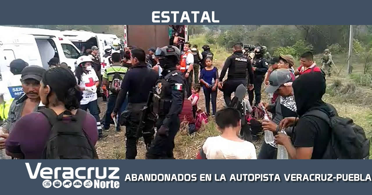 MIGRANTES ABANDONADOS A UN COSTADO DE LA AUTOPISTA