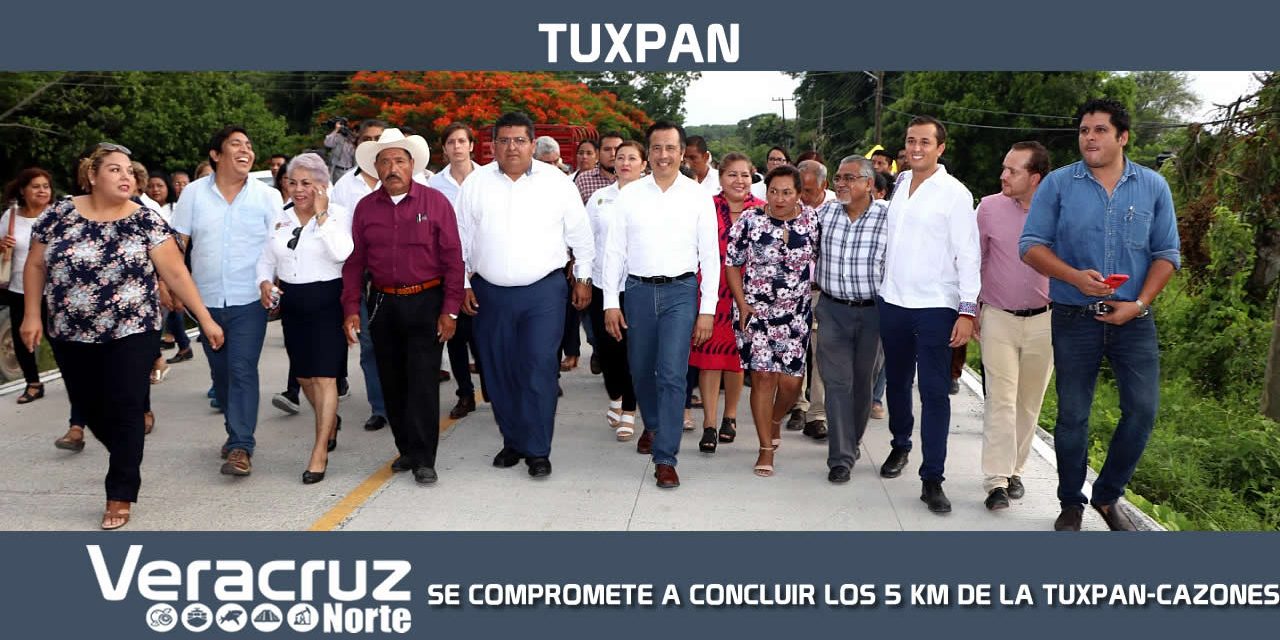 GOBERNADOR SE COMPROMETE A CONCLUIR LOS 5 KM DE LA TUXPAN-CAZONES