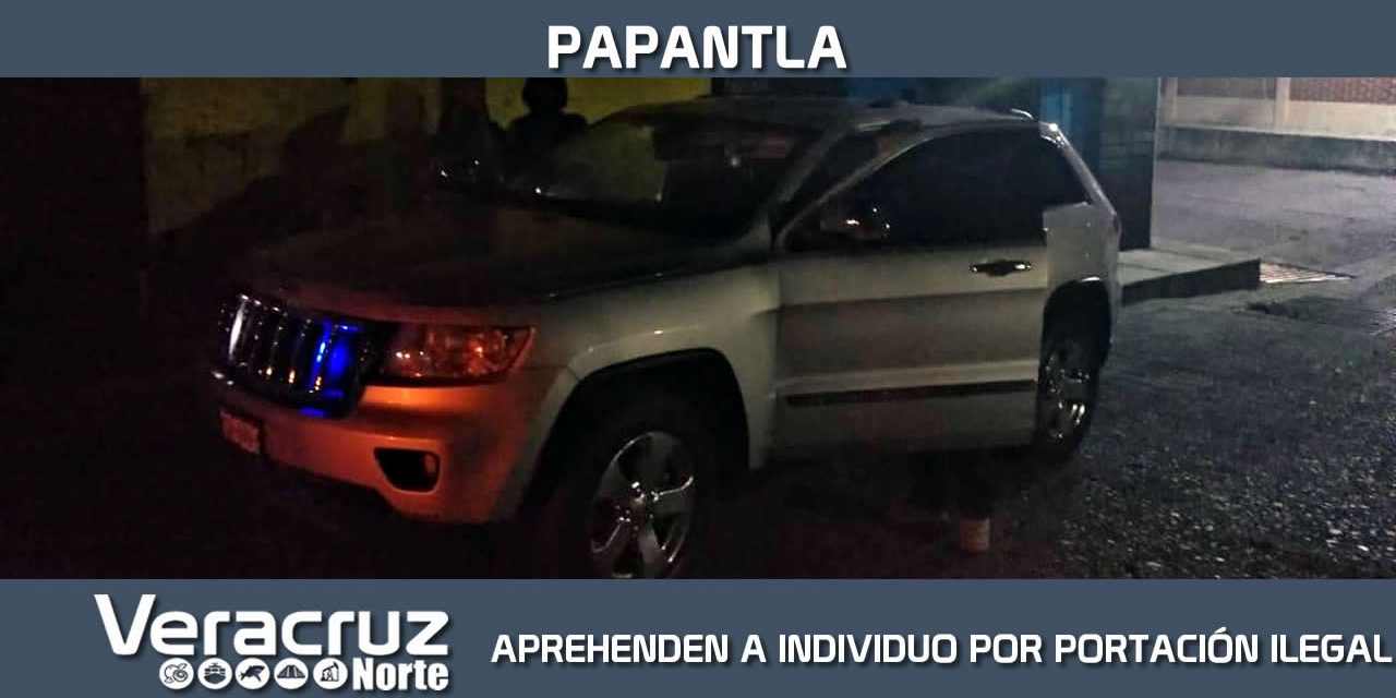 APREHENDEN A INDIVIDUO POR PORTACIÓN ILEGAL DE ARMA