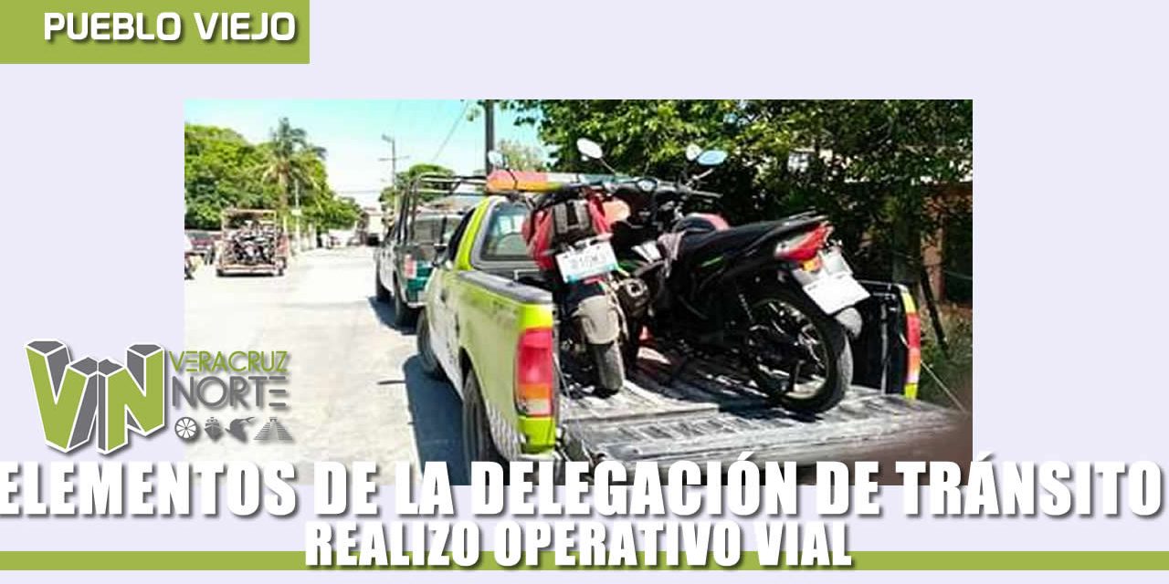 LA DELEGACIÓN DE TRÁNSITO REALIZO OPERATIVO VIAL