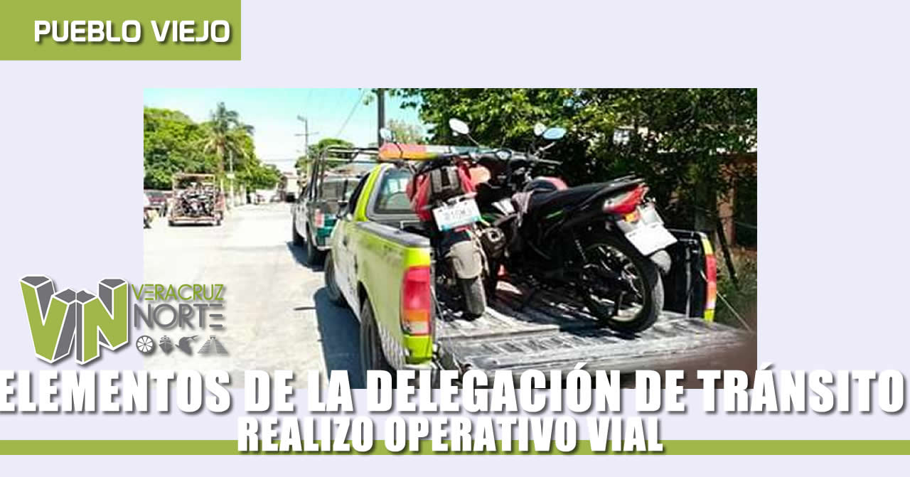 LA DELEGACIÓN DE TRÁNSITO REALIZO OPERATIVO VIAL
