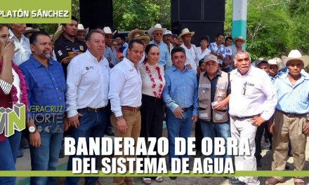 BANDERAZO DE OBRA DEL SISTEMA DE AGUA PARA LOCALIDADES