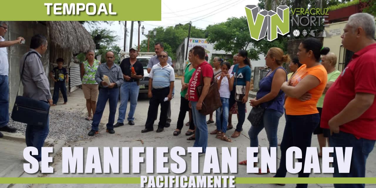 Manifestación Pacífica en la oficina temporal de CAEV