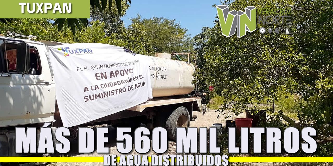 Más de 560 mil litros de agua distribuidos