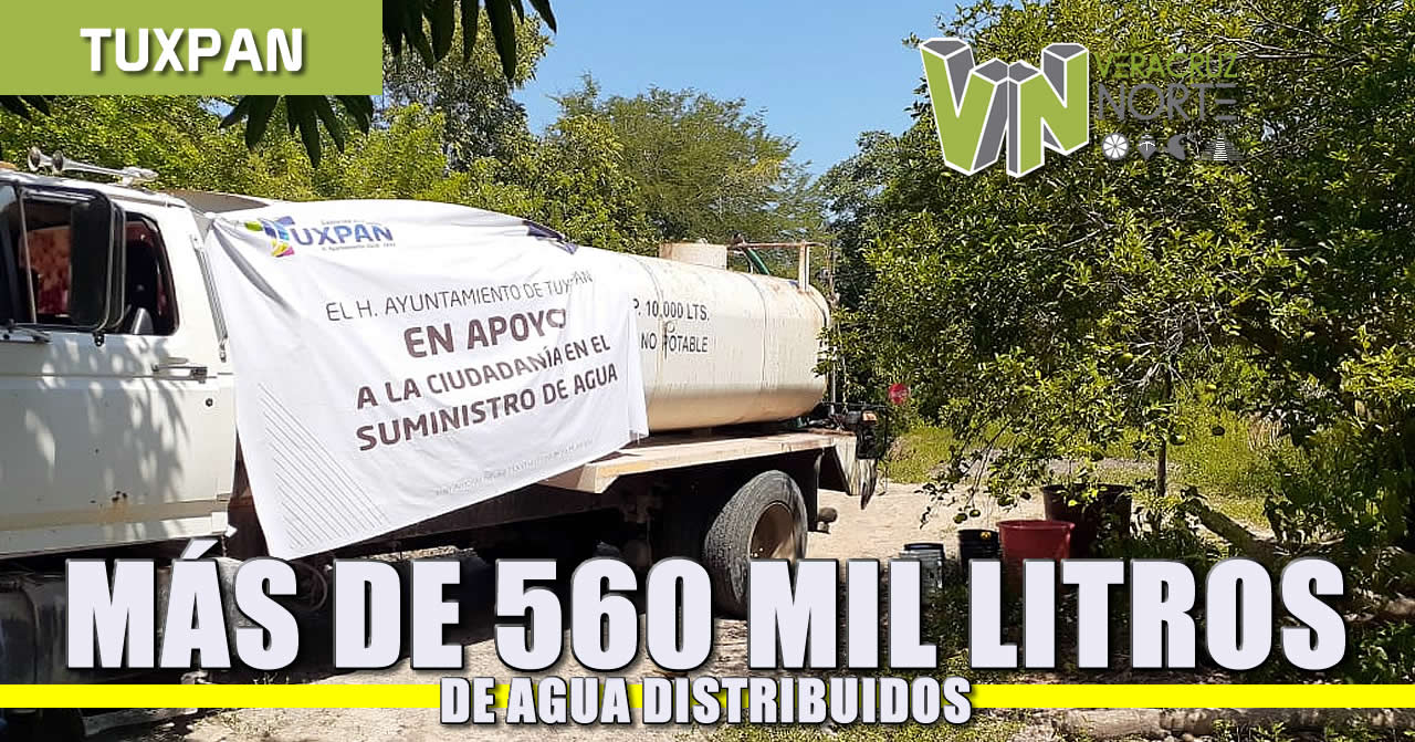 Más de 560 mil litros de agua distribuidos
