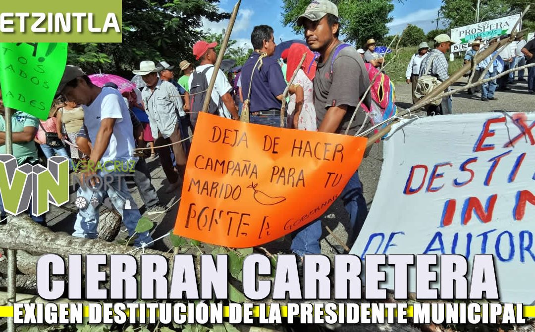 Exigen la Destitución de la Presidente Municipal de Tepetzintla