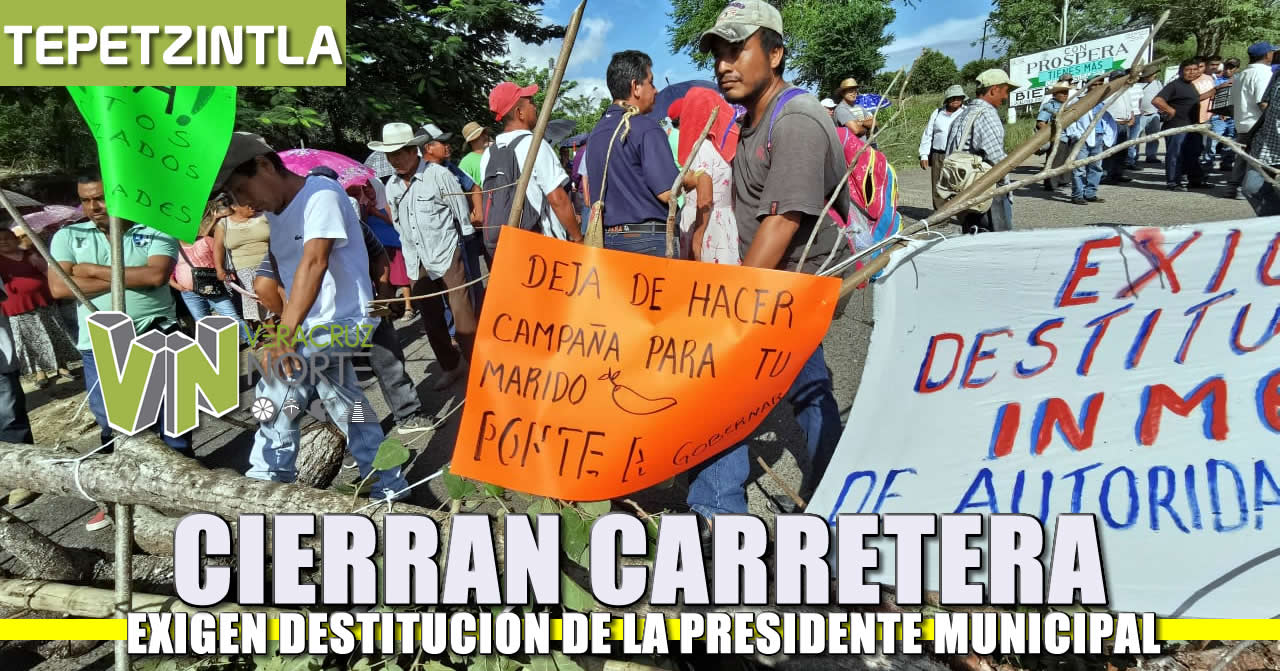 Exigen la Destitución de la Presidente Municipal de Tepetzintla