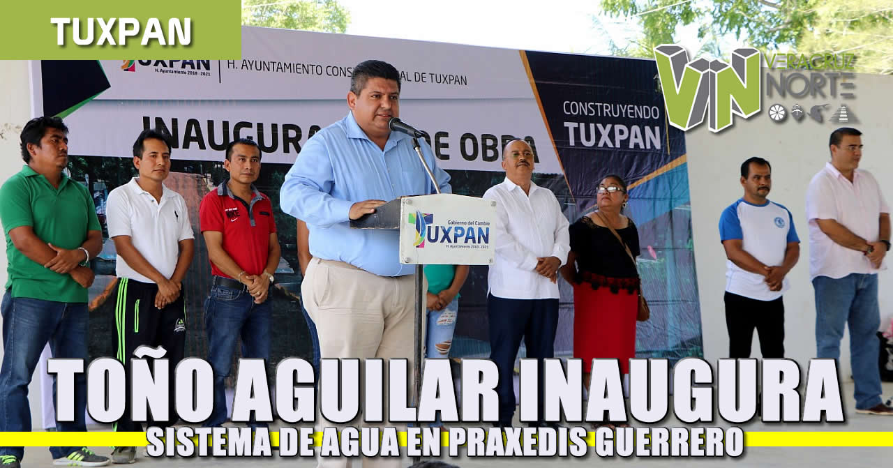 Inaugura Toño Aguilar otro sistema de agua en Praxedis Guerrero