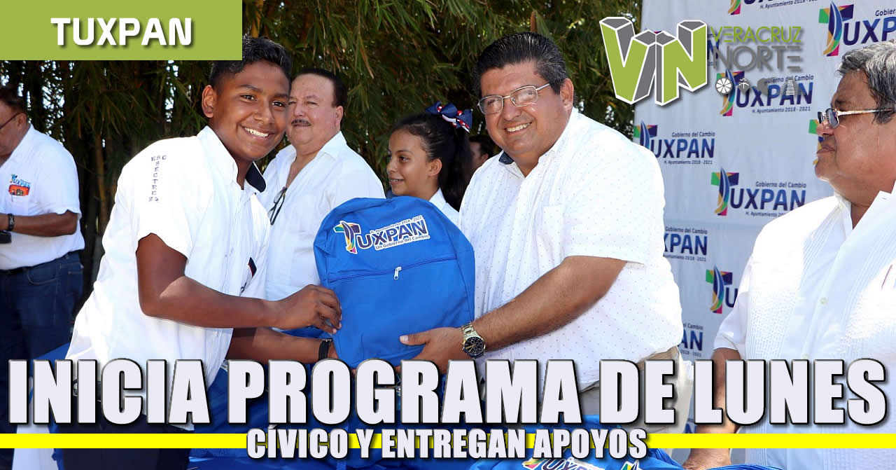 Inicia programa de lunes cívico y entregan apoyos en escuelas