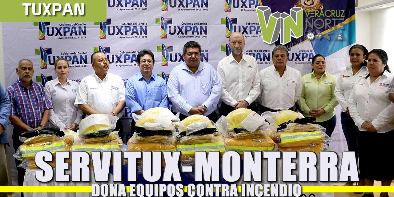 Servitux-Monterra dona equipos contra incendio a Bomberos