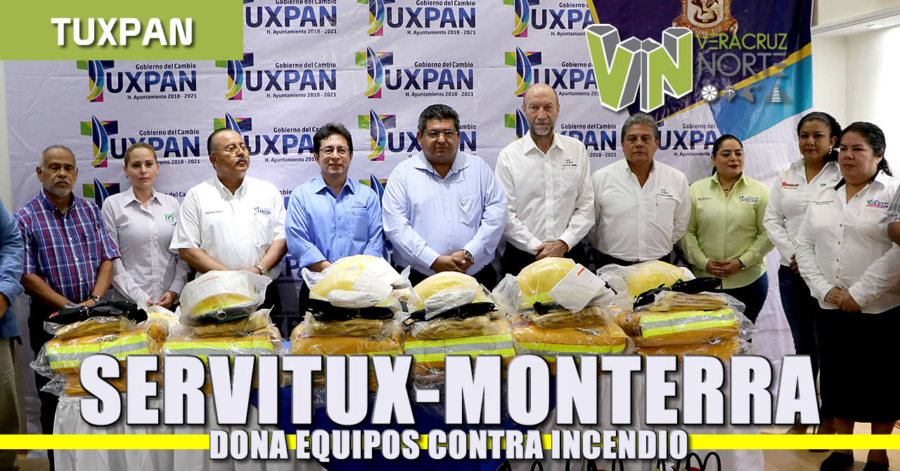 Servitux-Monterra dona equipos contra incendio a Bomberos
