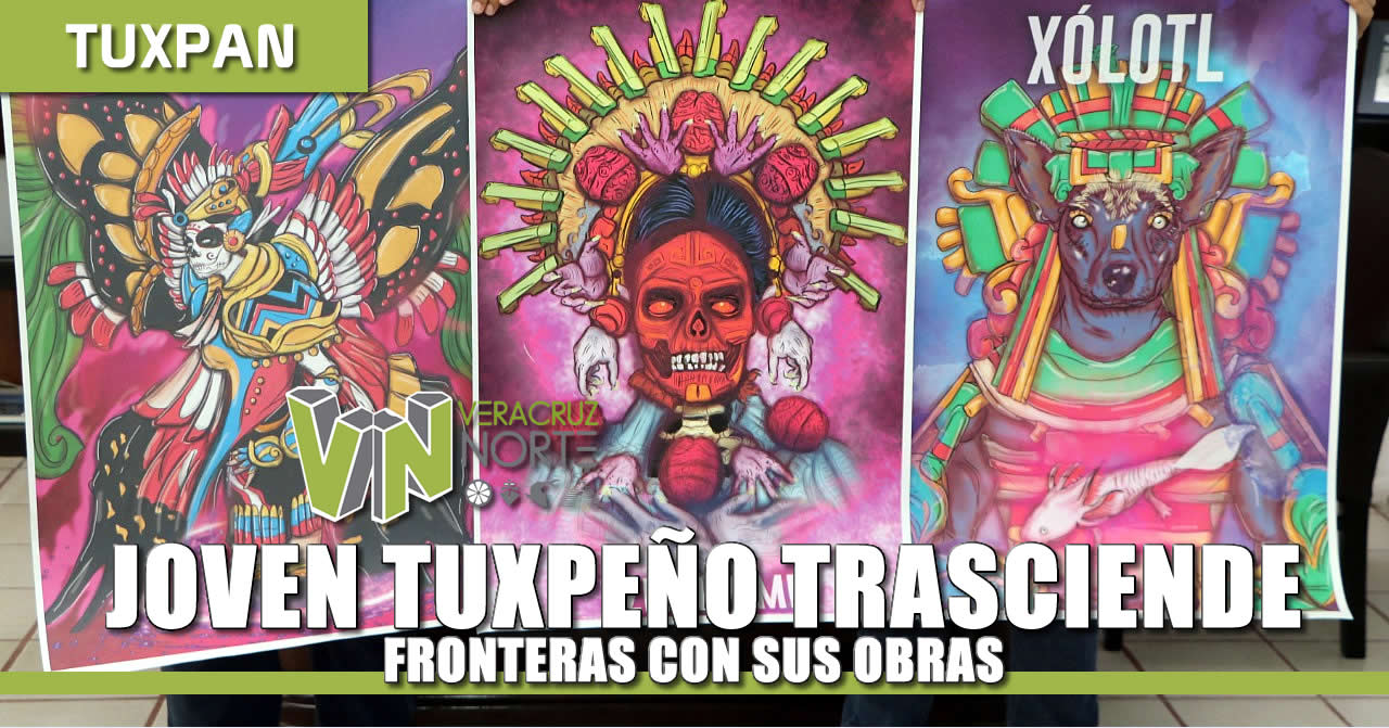 Joven tuxpeño trasciende fronteras con sus obras