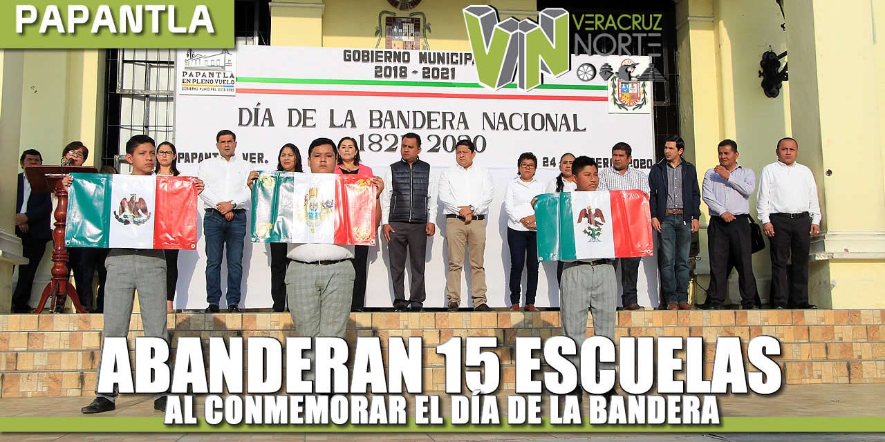 ABANDERAN 15 ESCUELAS AL CONMEMORAR EL “DÍA DE LA BANDERA”