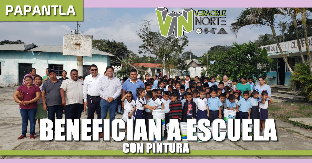 BENEFICIAN A ESCUELA PRIMARIA CON PINTURA