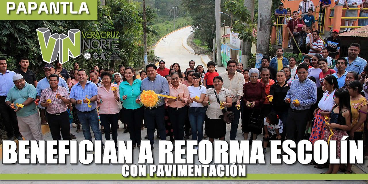 BENEFICIAN A REFORMA ESCOLÍN CON PAVIMENTACIÓN