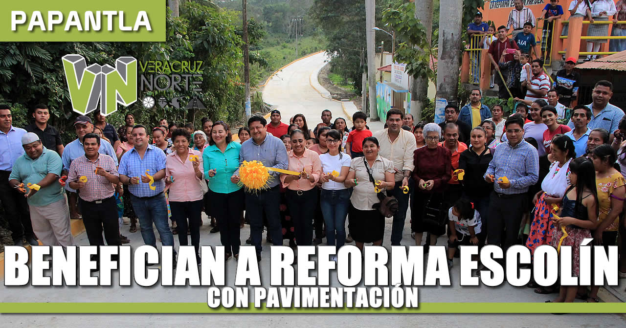 BENEFICIAN A REFORMA ESCOLÍN CON PAVIMENTACIÓN