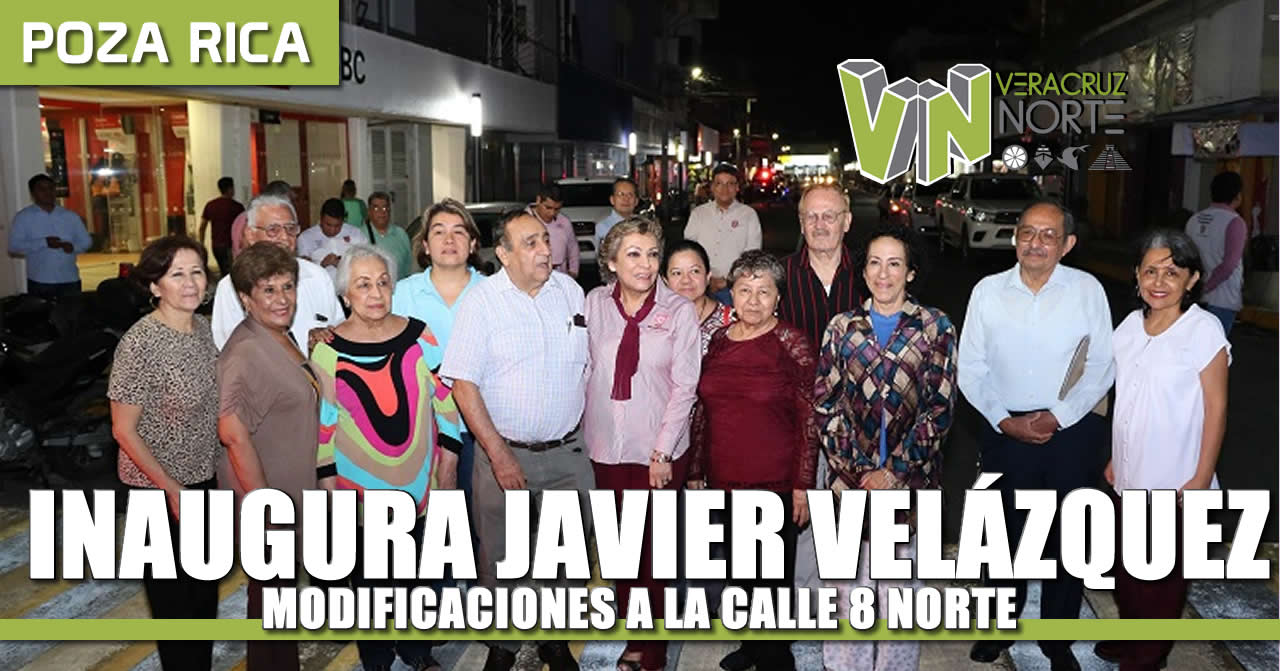 Inaugura Javier Velázquez modificaciones a la Calle 8 Norte