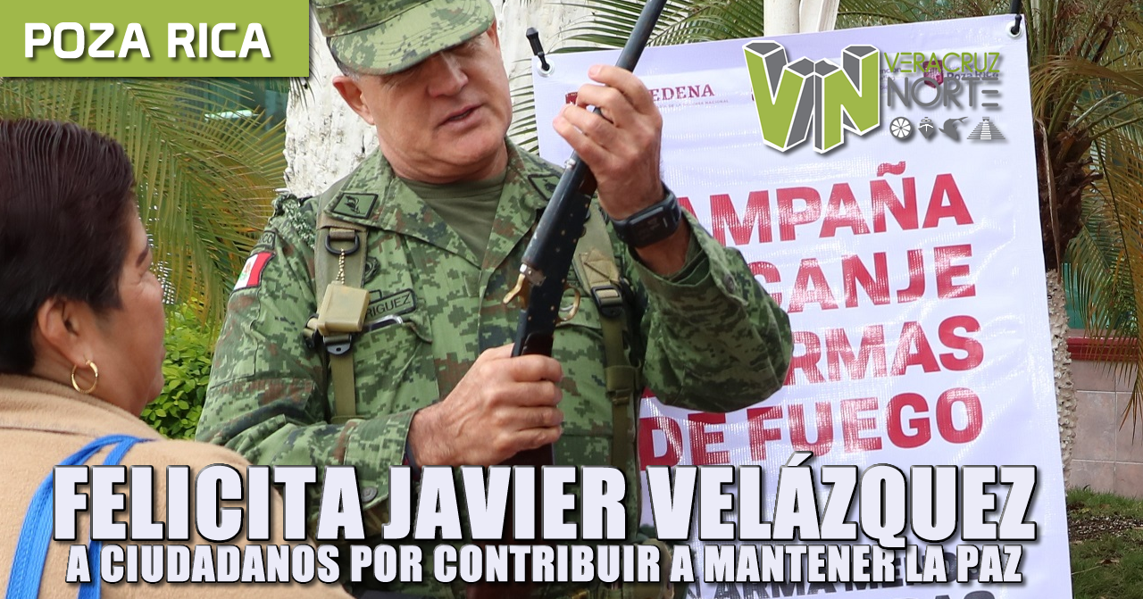 FELICITA JAVIER VELÁZQUEZ A CIUDADANOS POR CONTRIBUIR A MANTENER LA PAZ