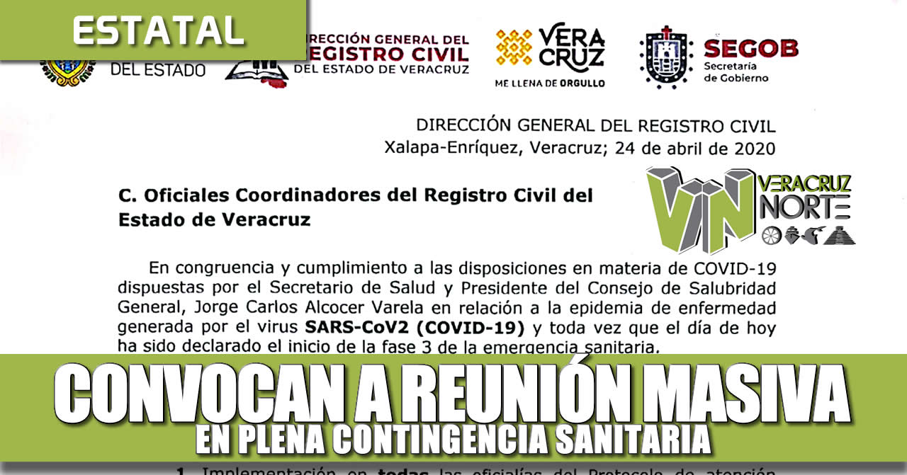 CONVOCAN A REUNIÓN MASIVA EN PLENA CONTINGENCIA SANITARIA
