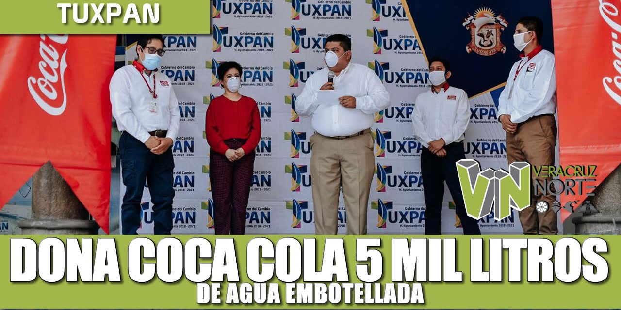 Dona Coca cola 5 mil litros de agua