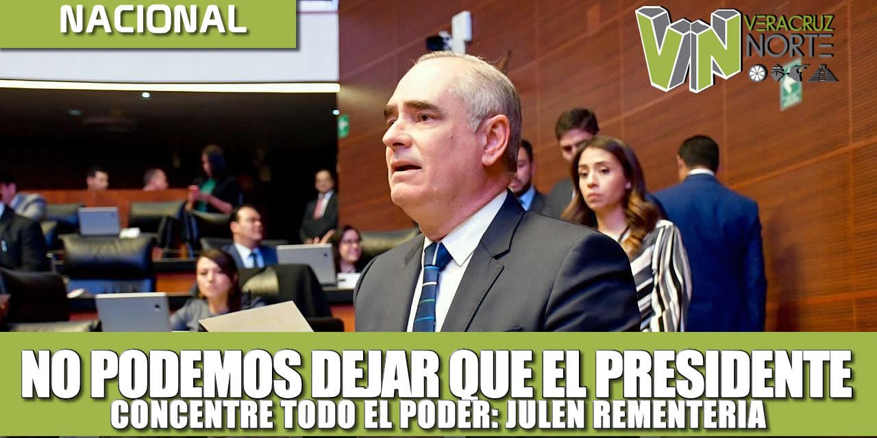 No podemos permitir que el presidente concentre todo el poder: Julen Rementería