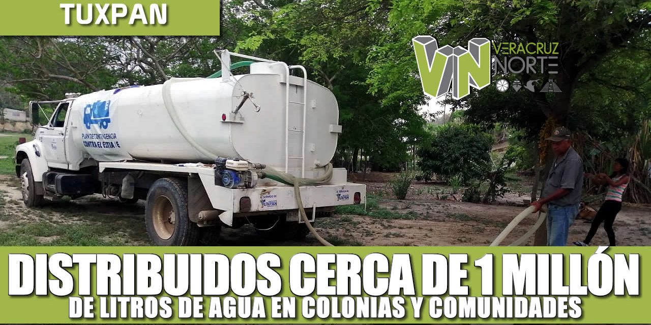 Distribuidos cerca de un millón de litros de agua en colonias y comunidades