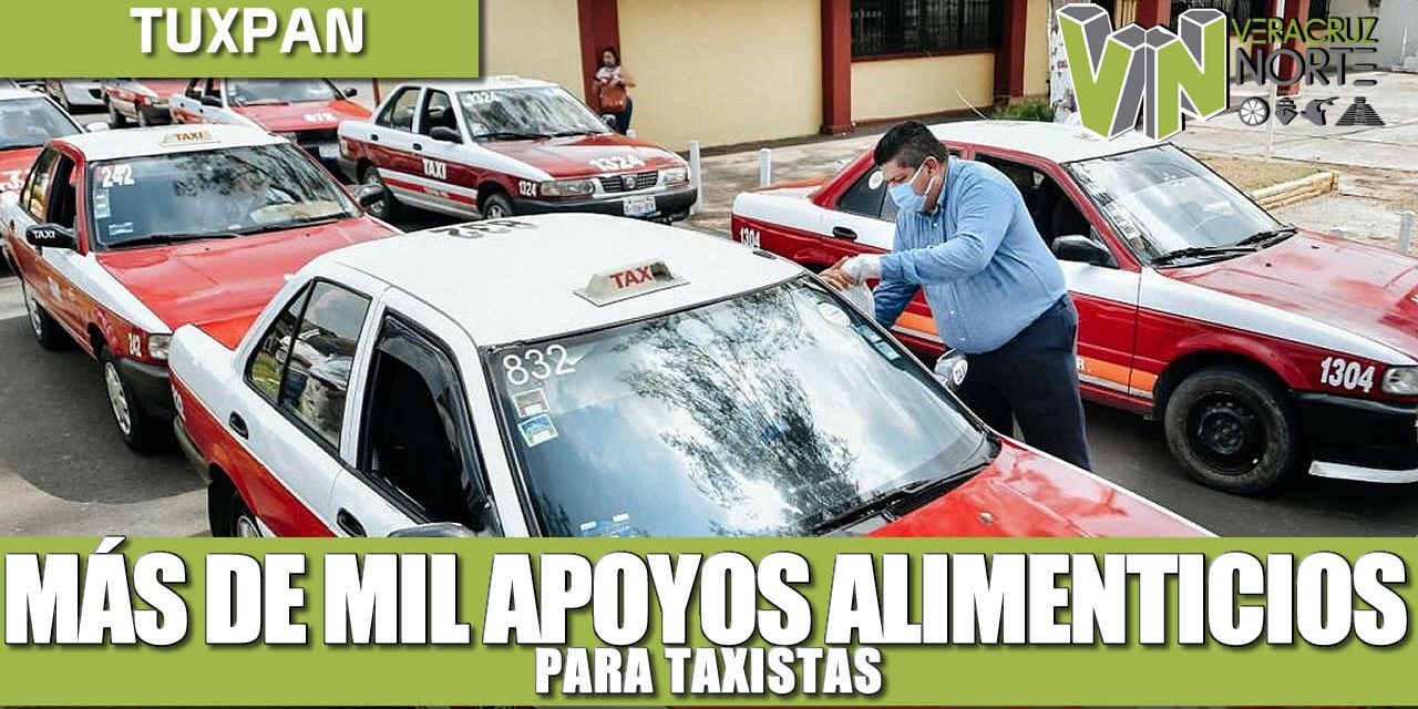 Más de mil apoyos alimenticios para taxistas