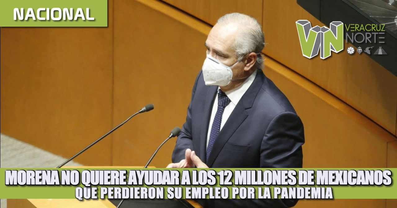 Morena no quiere ayudar a los 12 millones de mexicanos que perdieron su empleo por la pandemia