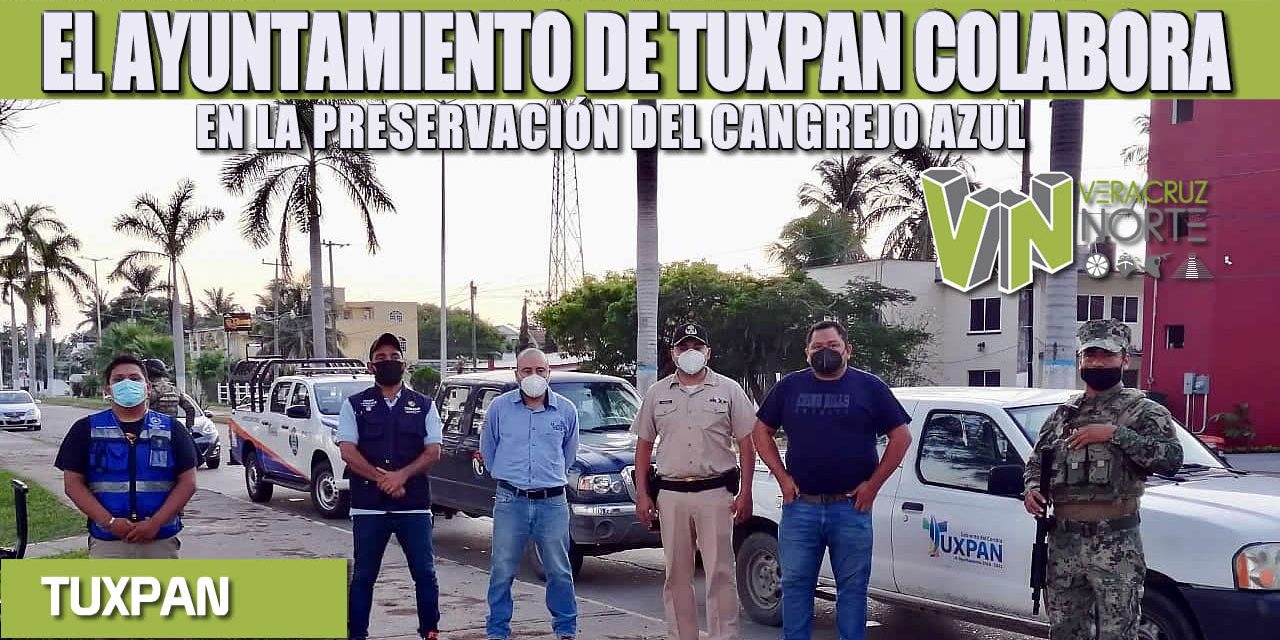 EL AYUNTAMIENTO DE TUXPAN COLABORA EN LA PRESERVACIÓN DEL CANGREJO AZUL