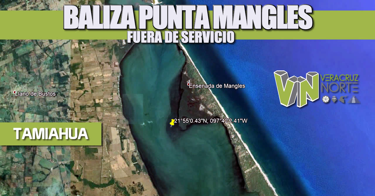 BALIZA PUNTA MANGLES FUERA DE SERVICIO