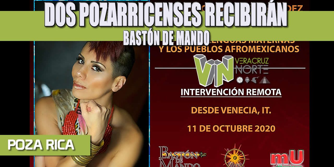 DOS POZARRICENSES RECIBIRÁN BASTÓN DE MANDO