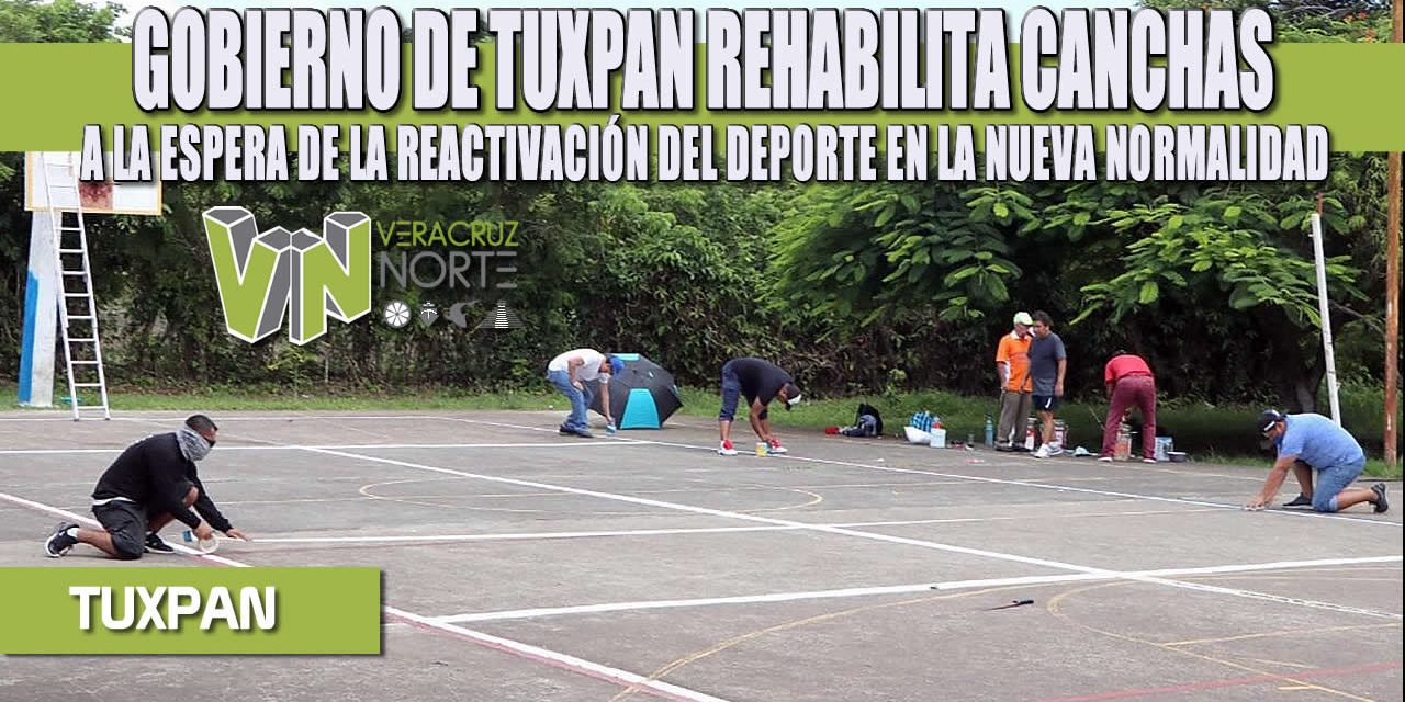 GOBIERNO DE TUXPAN REHABILITA CANCHAS, A LA ESPERA DE LA REACTIVACIÓN DEL DEPORTE EN LA NUEVA NORMALIDAD