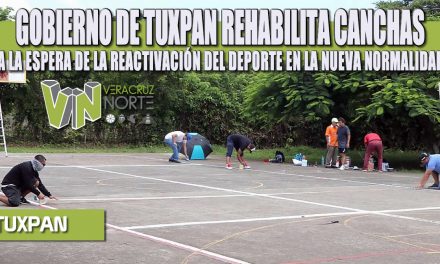 GOBIERNO DE TUXPAN REHABILITA CANCHAS, A LA ESPERA DE LA REACTIVACIÓN DEL DEPORTE EN LA NUEVA NORMALIDAD