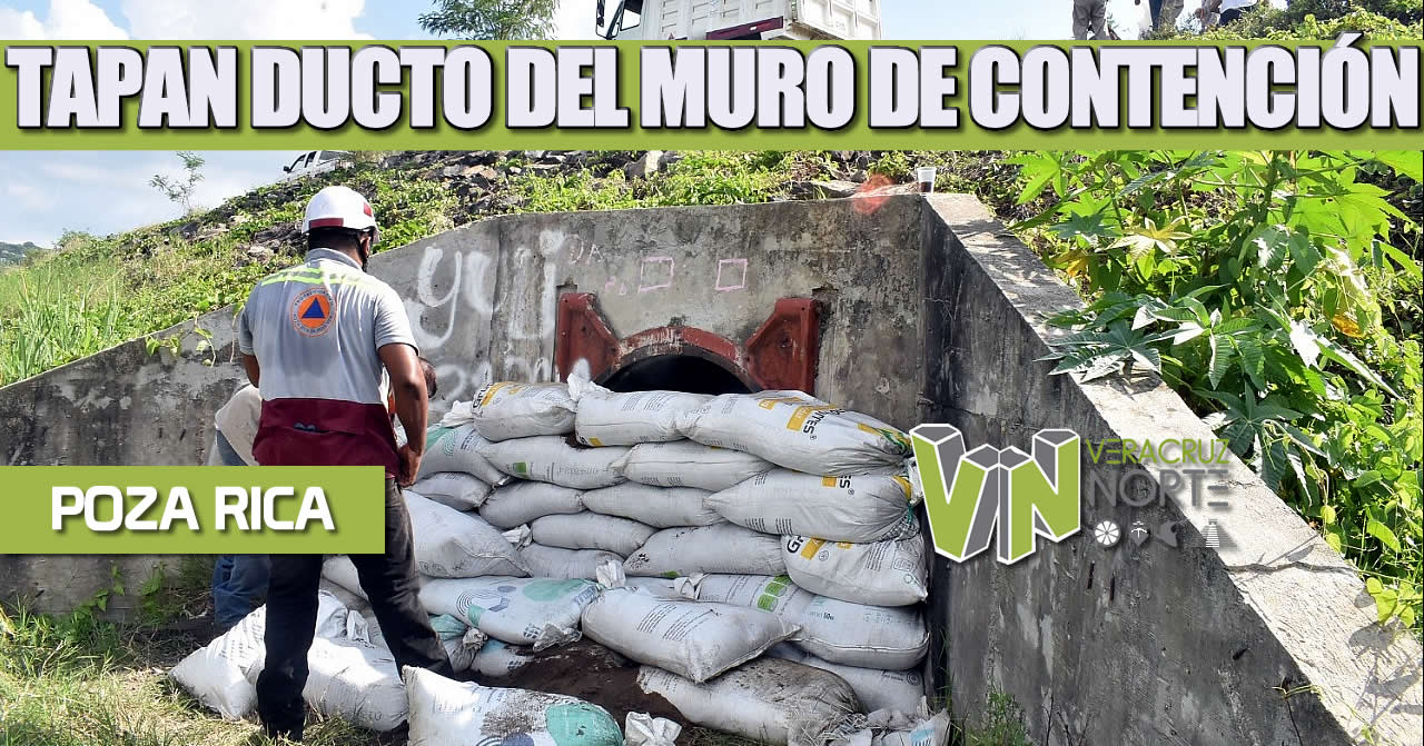 TAPAN DUCTO DEL MURO DE CONTENCIÓN