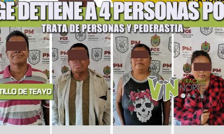 FGE DETIENE A 4 PERSONAS POR TRATA DE PERSONAS Y PEDERASTIA