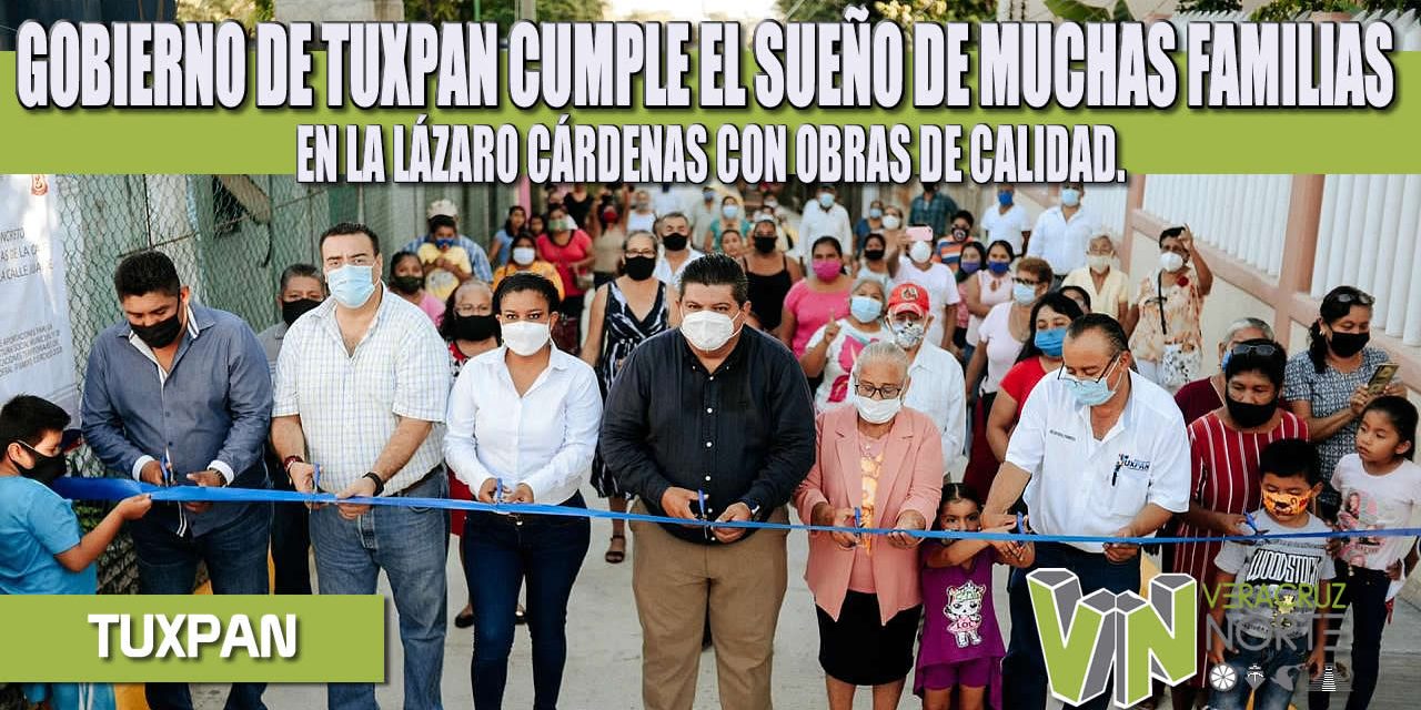 GOBIERNO DE TUXPAN CUMPLE EL SUEÑO DE MUCHAS FAMILIAS EN LA LÁZARO CÁRDENAS CON OBRAS DE CALIDAD.